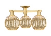 Arcadia Semi-Flush Mount Brushed Satin Nickel