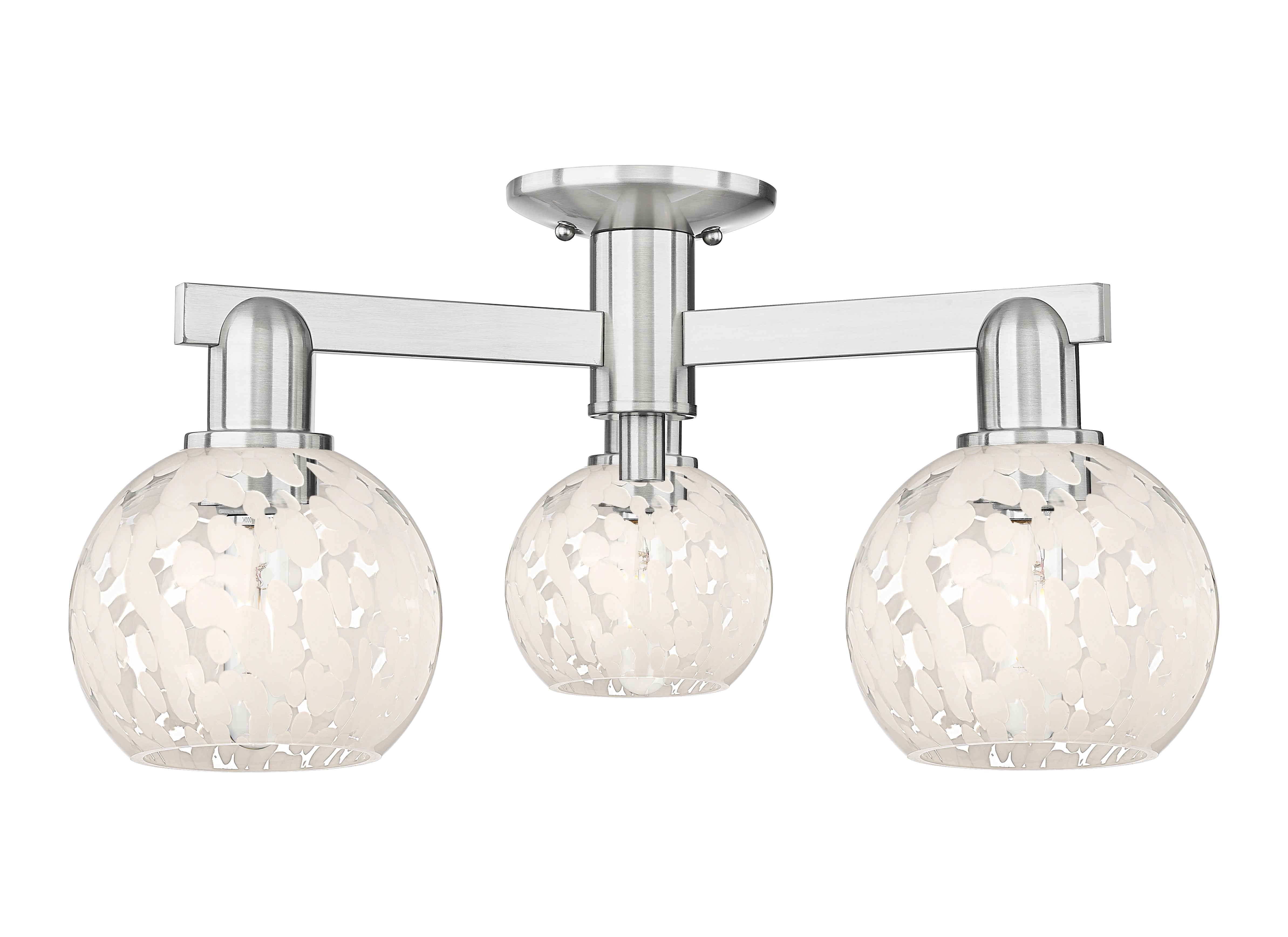 Arcadia Semi-Flush Mount Brushed Satin
