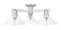 Arcadia Semi-Flush Mount Brushed Satin Nickel