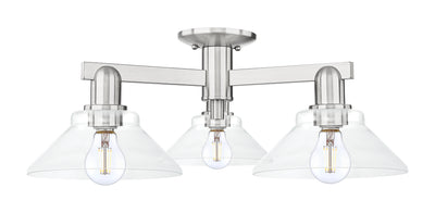 Arcadia Semi-Flush Mount Brushed Satin Nickel