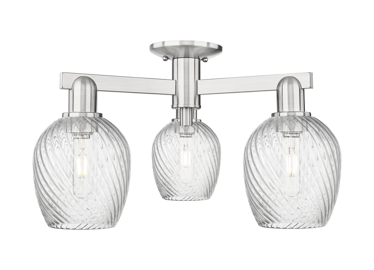 Arcadia Semi-Flush Mount Brushed Nickel