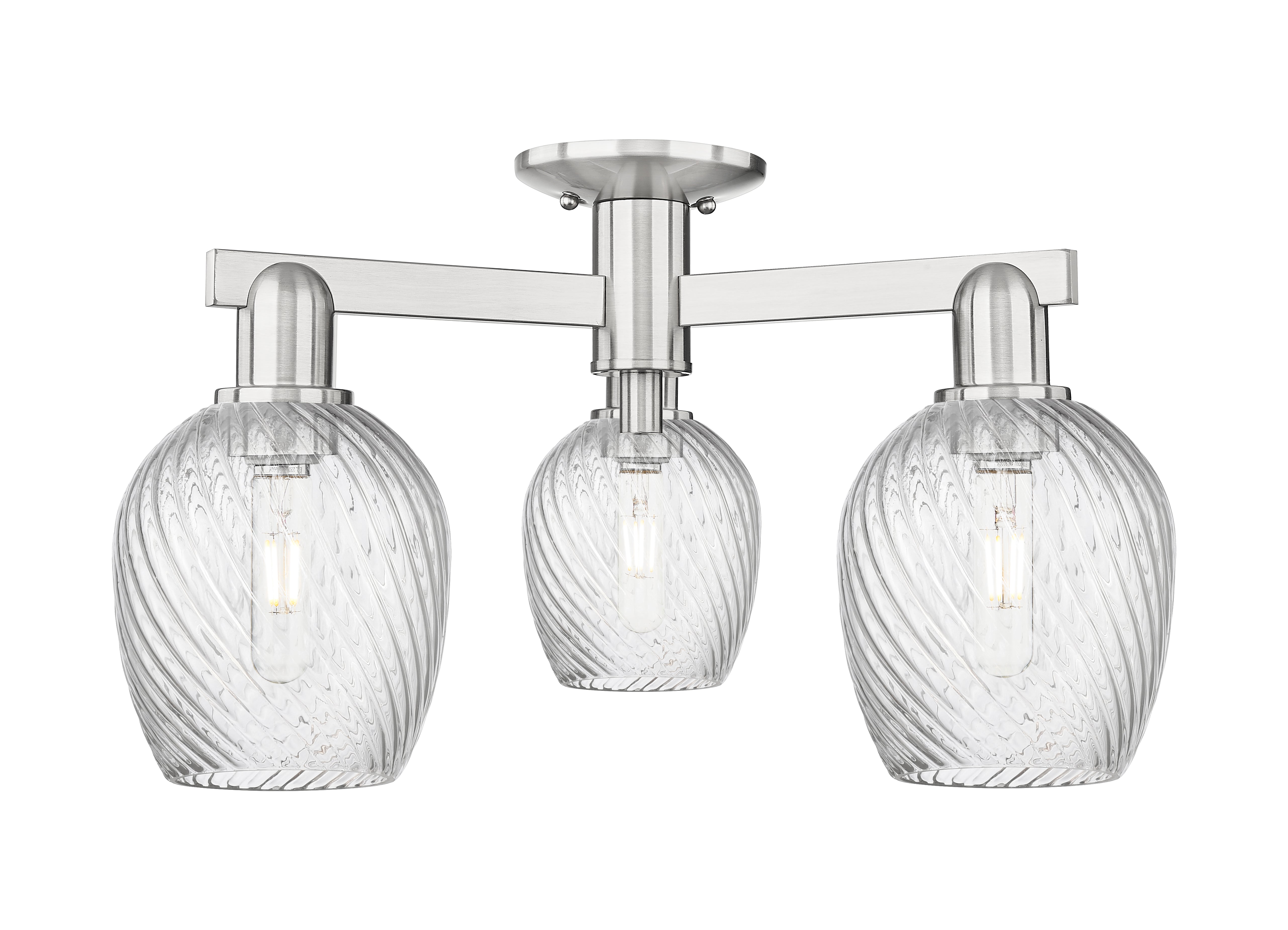 Arcadia Semi-Flush Mount Brushed Nickel