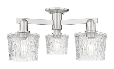 Arcadia Semi-Flush Mount Brushed Satin Nickel