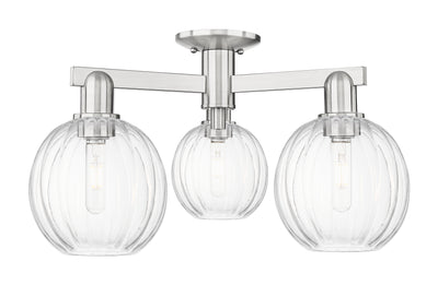 Arcadia Semi-Flush Mount Brushed Satin Nickel