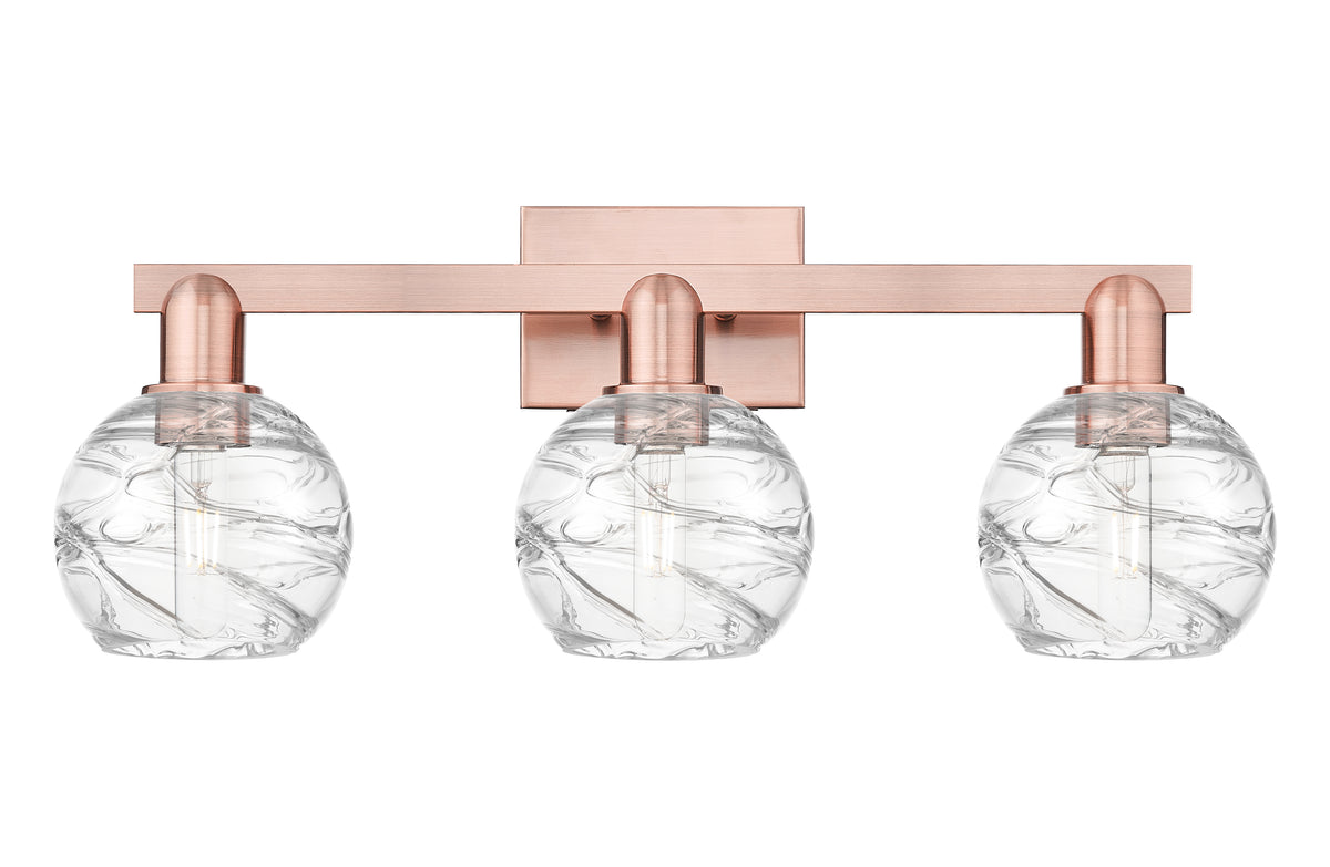 Athens Deco Swirl 26-Inch 3-Light Bath Vanity Light 9.875-Inch High