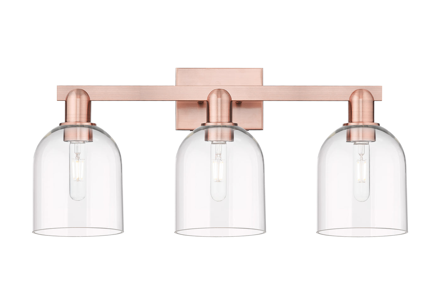 Arcadia Bath Vanity Light Cast Brass Glass