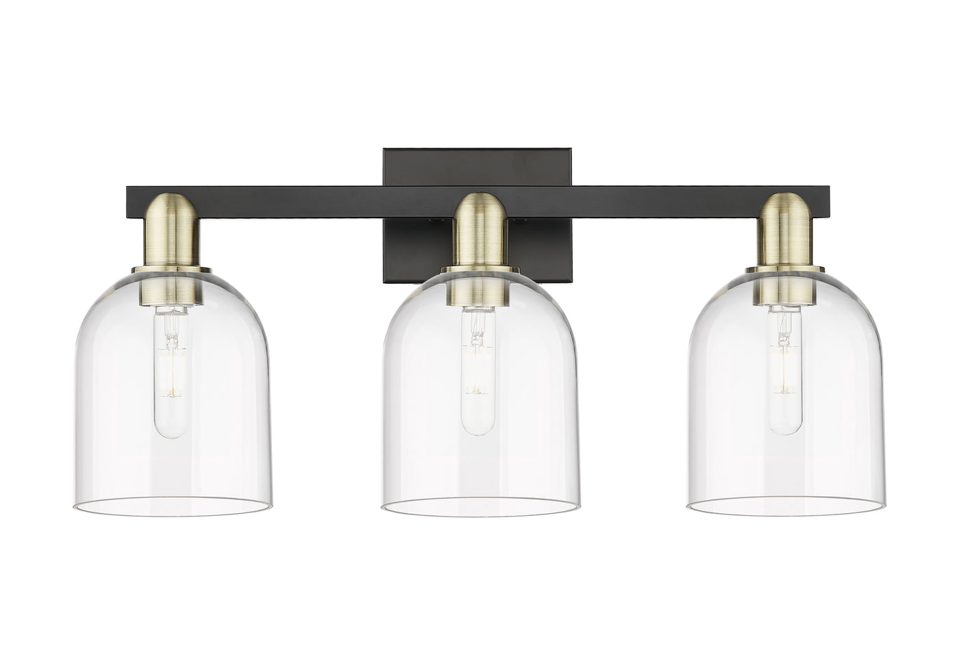 Arcadia Bath Vanity Light Cast Brass Glass