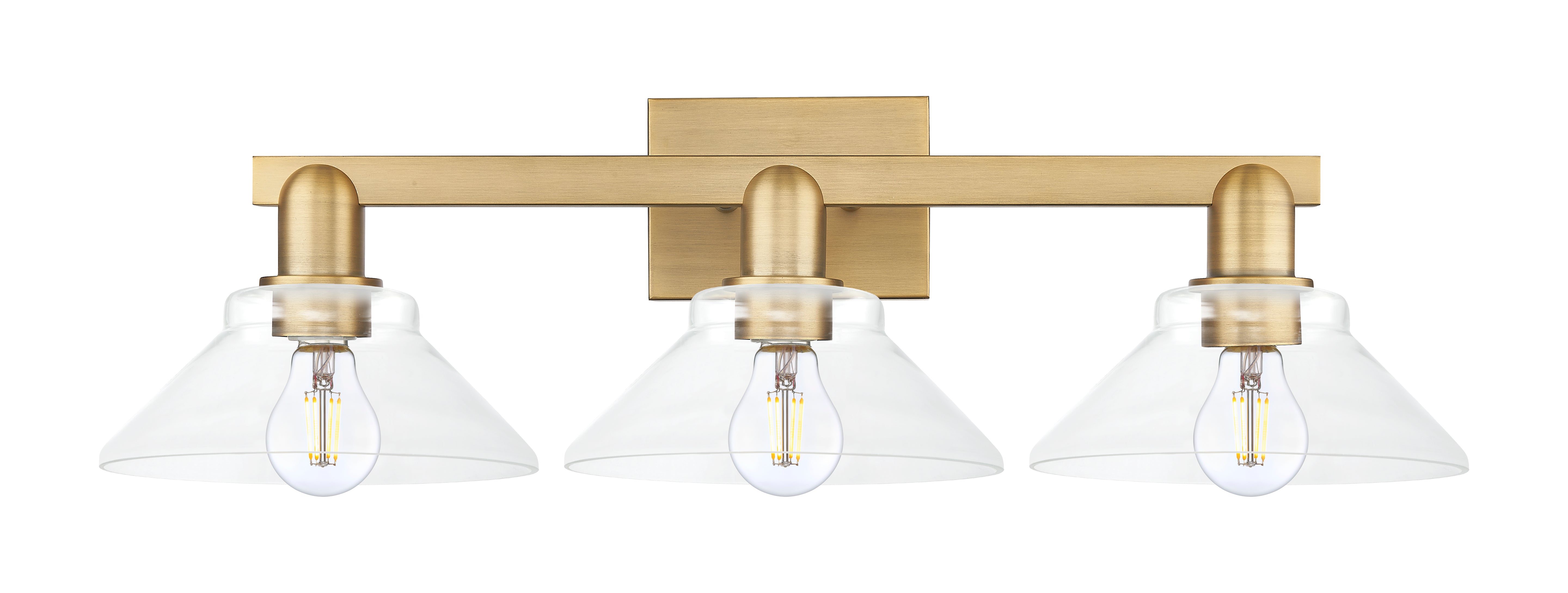 Arcadia Bath Vanity Light Cast Brass Steel