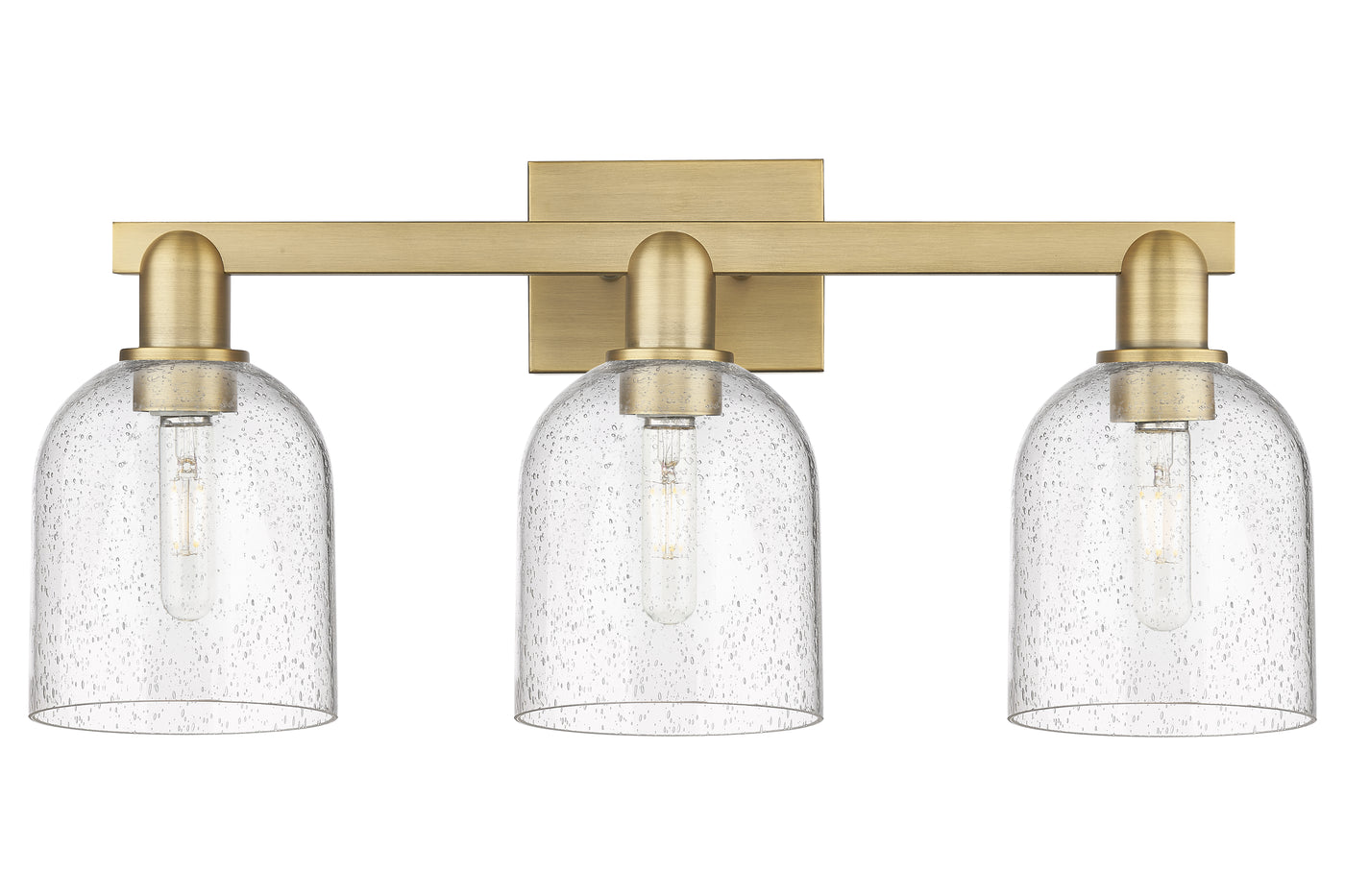 Arcadia Bath Vanity Light Cast Brass Glass