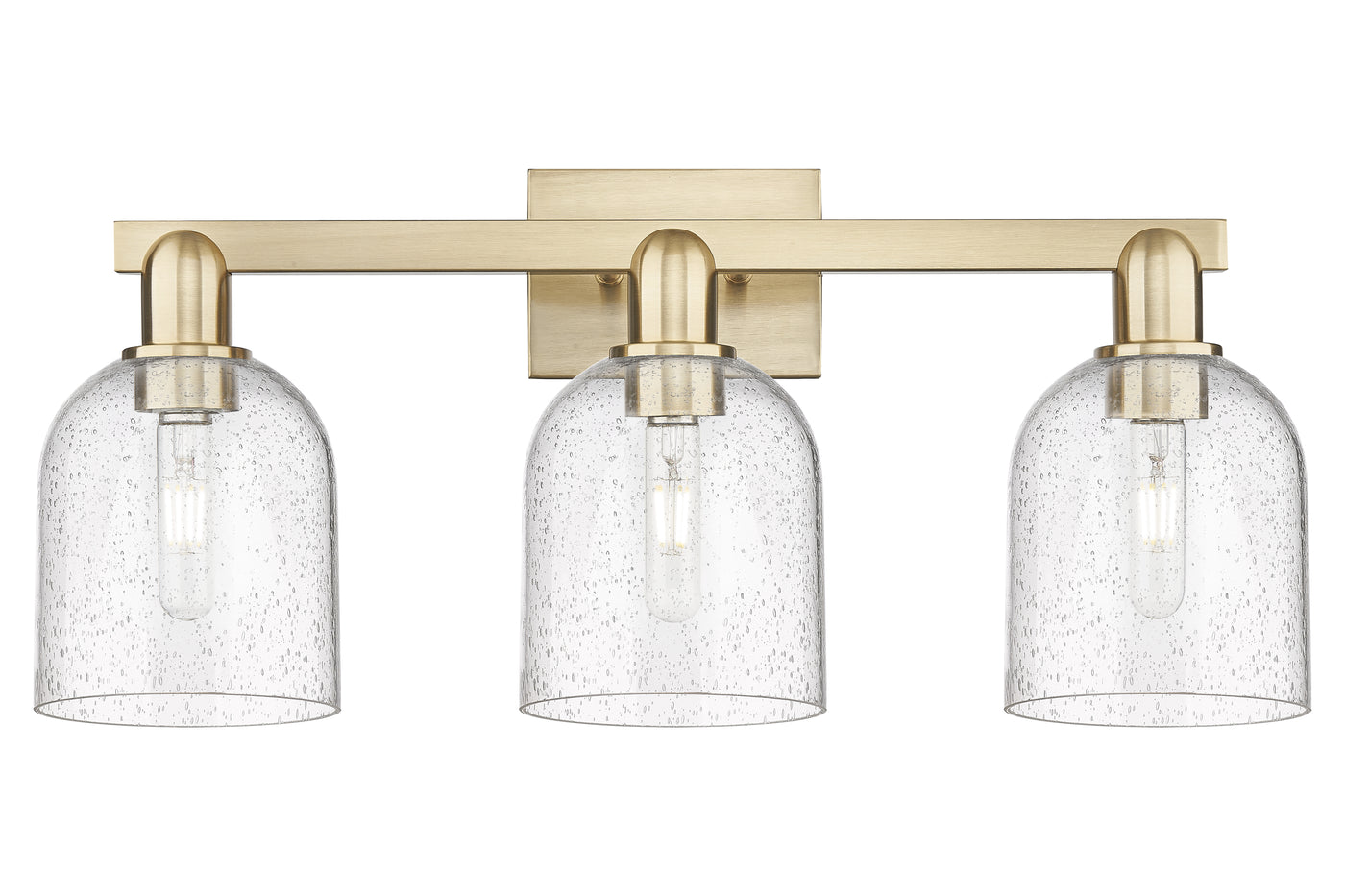 Arcadia Bath Vanity Light Cast Brass Glass
