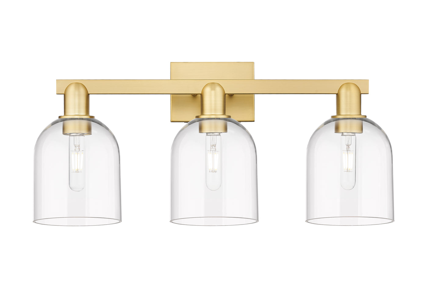 Arcadia Bath Vanity Light Cast Brass Glass