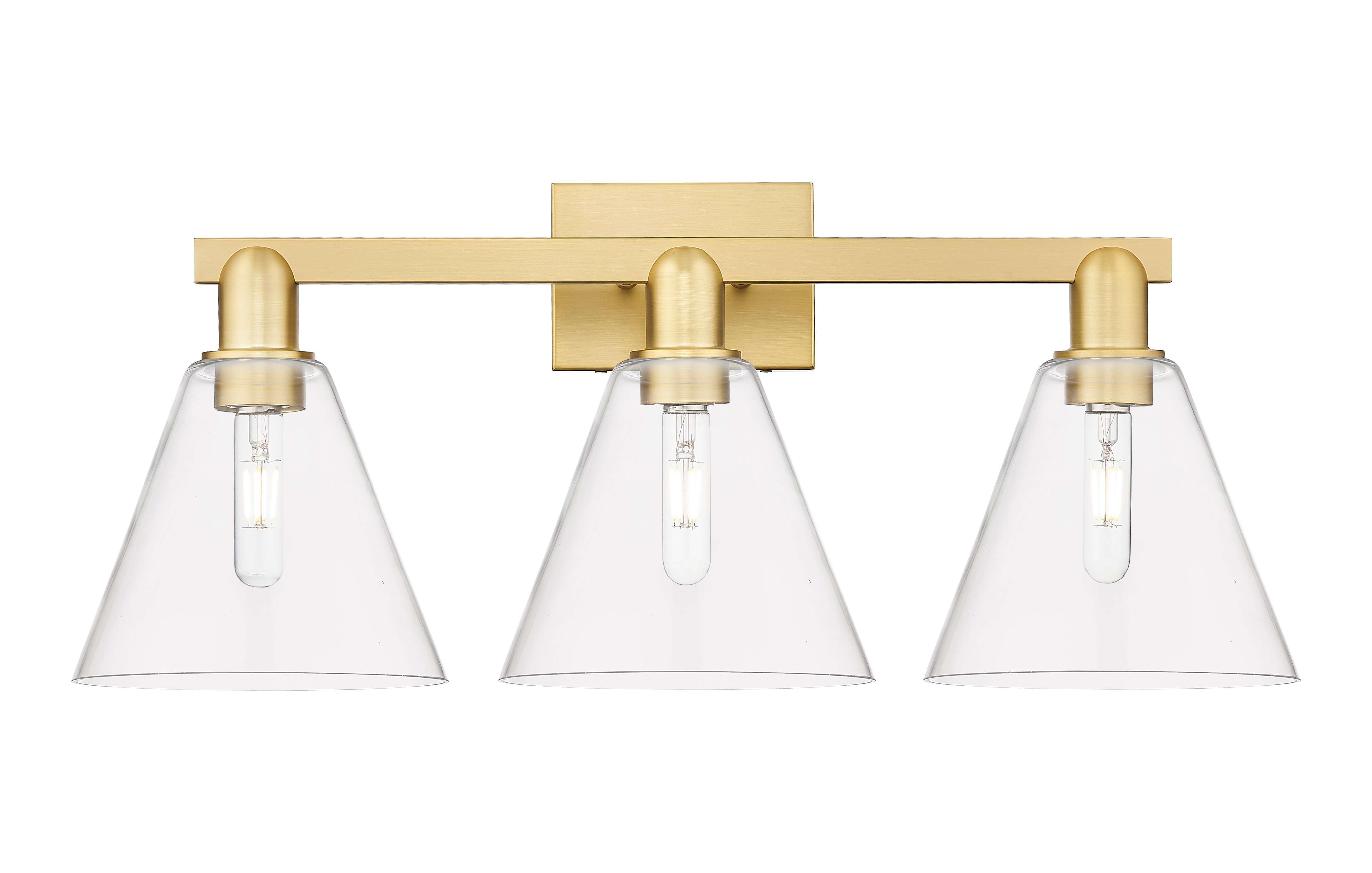 Arcadia Bath Vanity Light Cast Brass