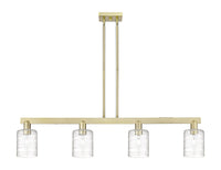 Cobbleskill 48-Inch 4-Light Stem-Hung Island Light 9.875-Inch High Sloped-Ceiling Compatible