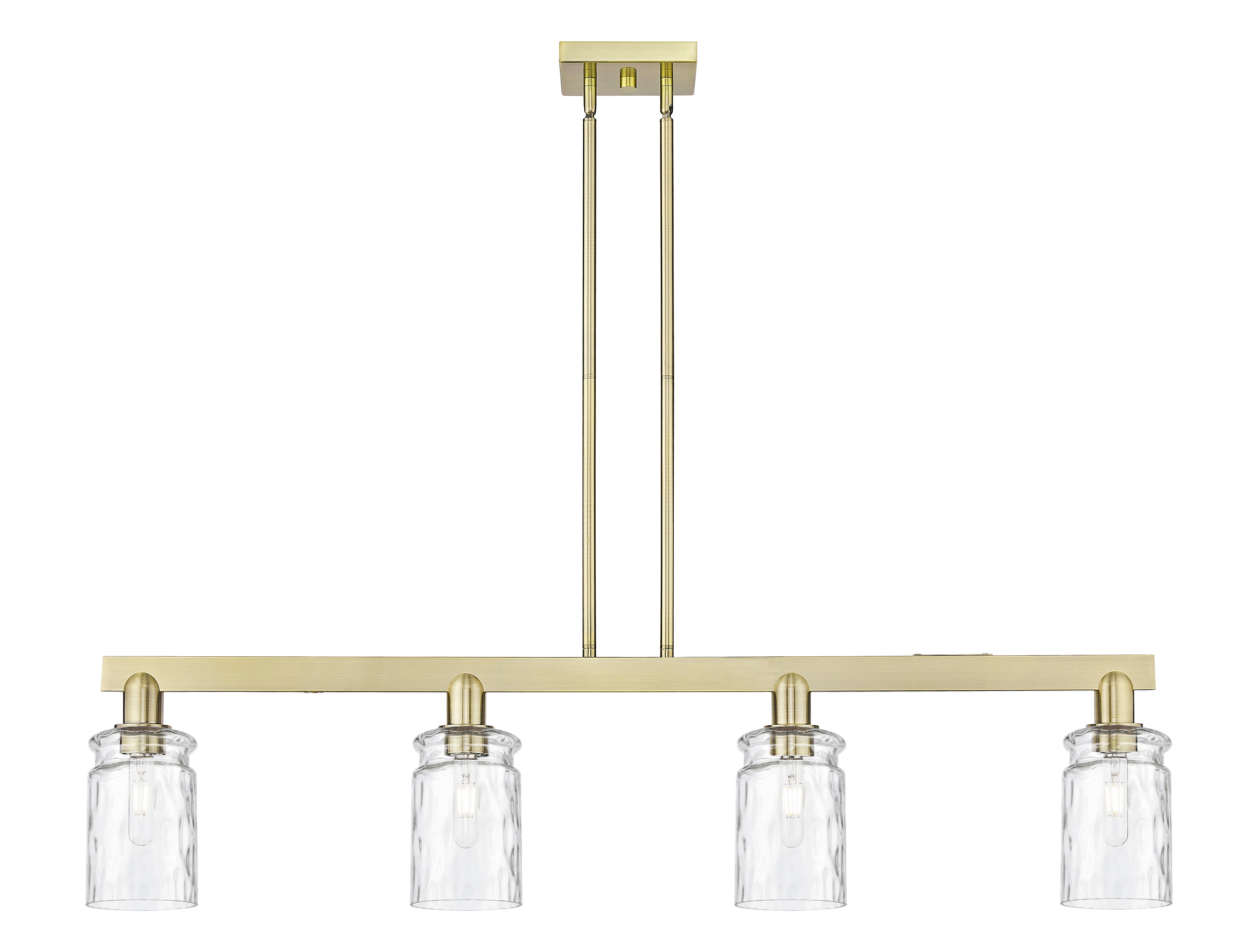 Arcadia Island Light Brass Steel Glass