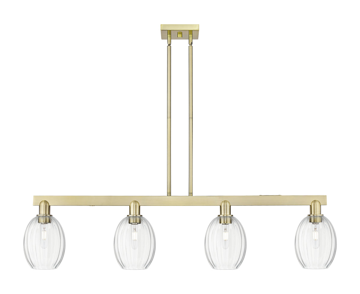 Preston Bulb 48-Inch 4-Light Stem-Hung Island Light 11.625-Inch High