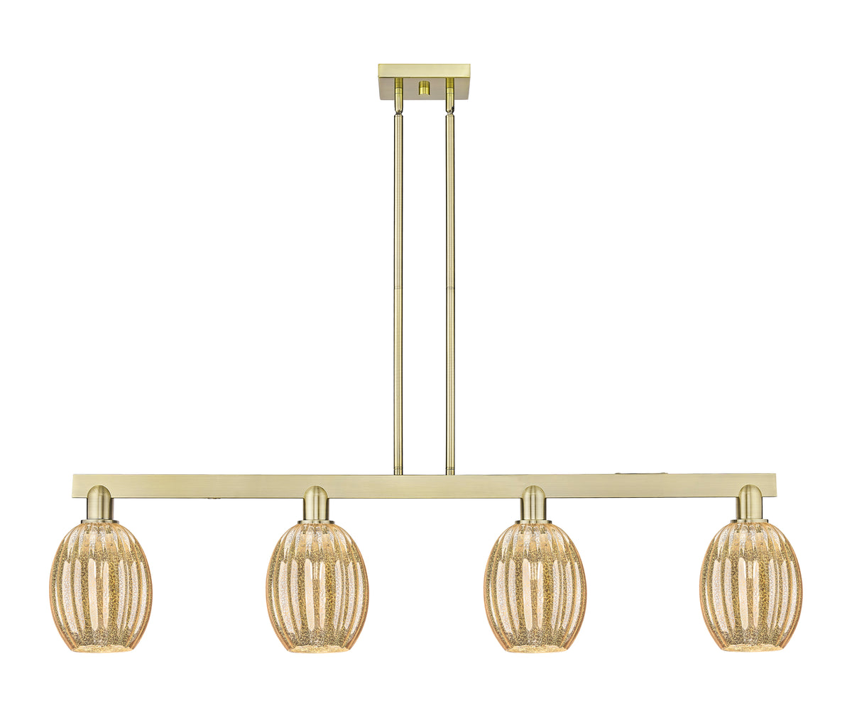 Preston Bulb 48-Inch 4-Light Stem-Hung Island Light 11.625-Inch High
