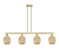 Preston Bulb 48-Inch 4-Light Stem-Hung Island Light 11.625-Inch High