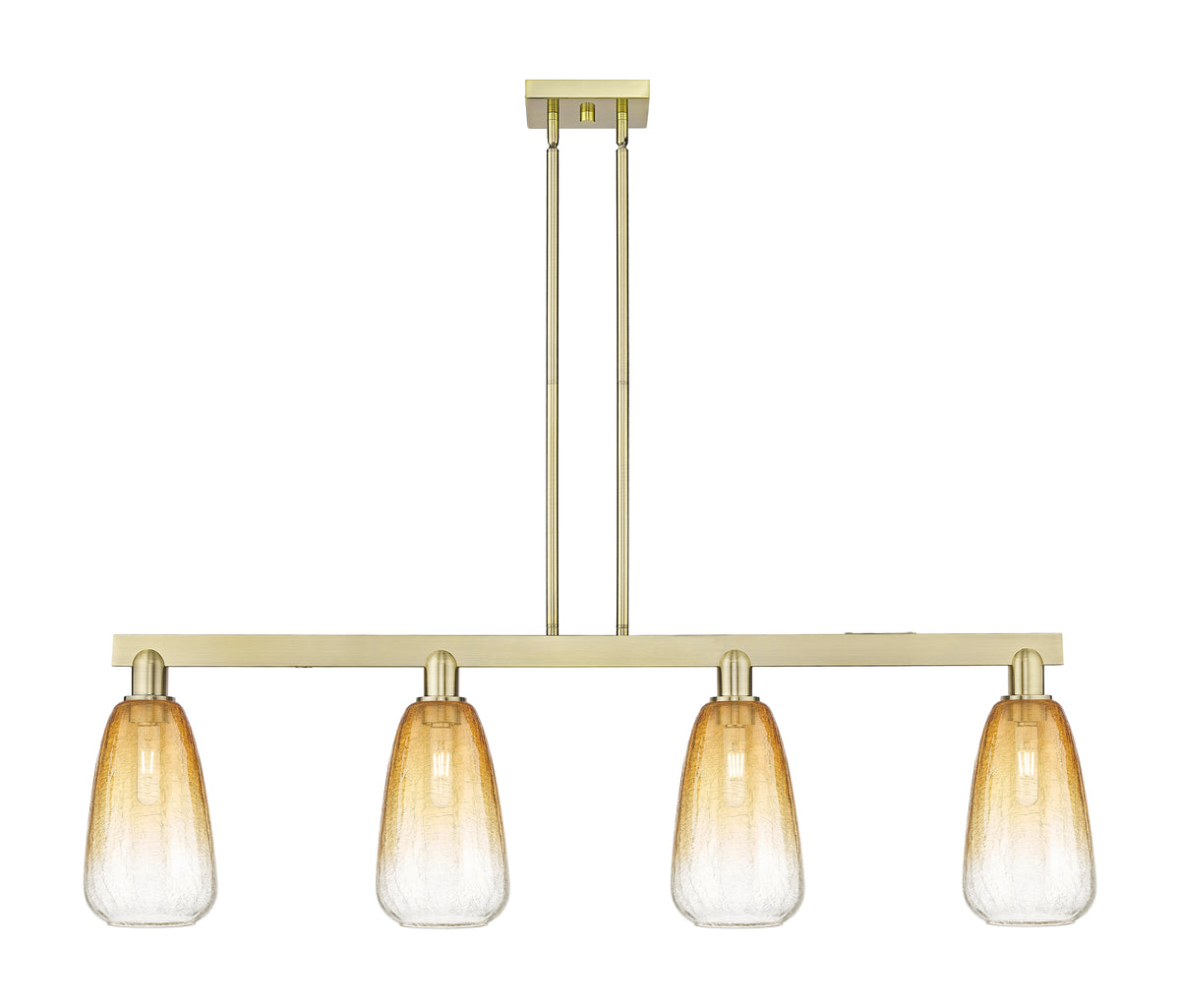 Brookhaven Almond 48-Inch 4-Light Stem-Hung Island Light 13.875-Inch High