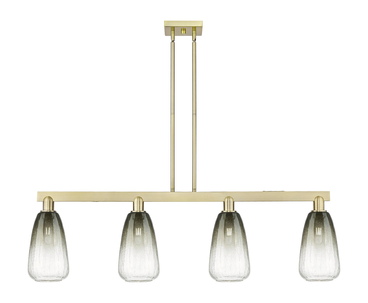Brookhaven Almond 48-Inch 4-Light Stem-Hung Island Light 13.875-Inch High