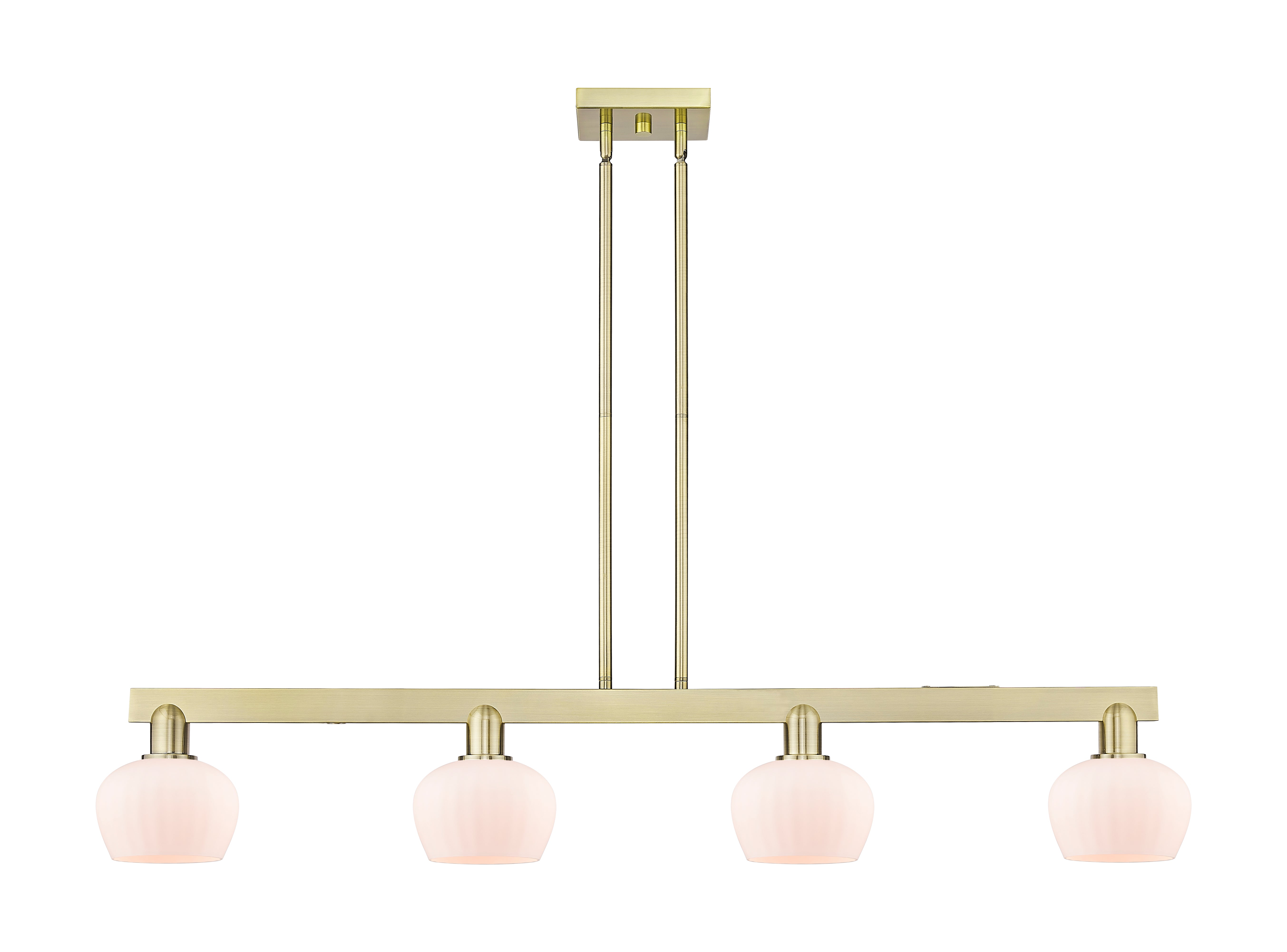Arcadia Island Light Cast Brass Glass Steel