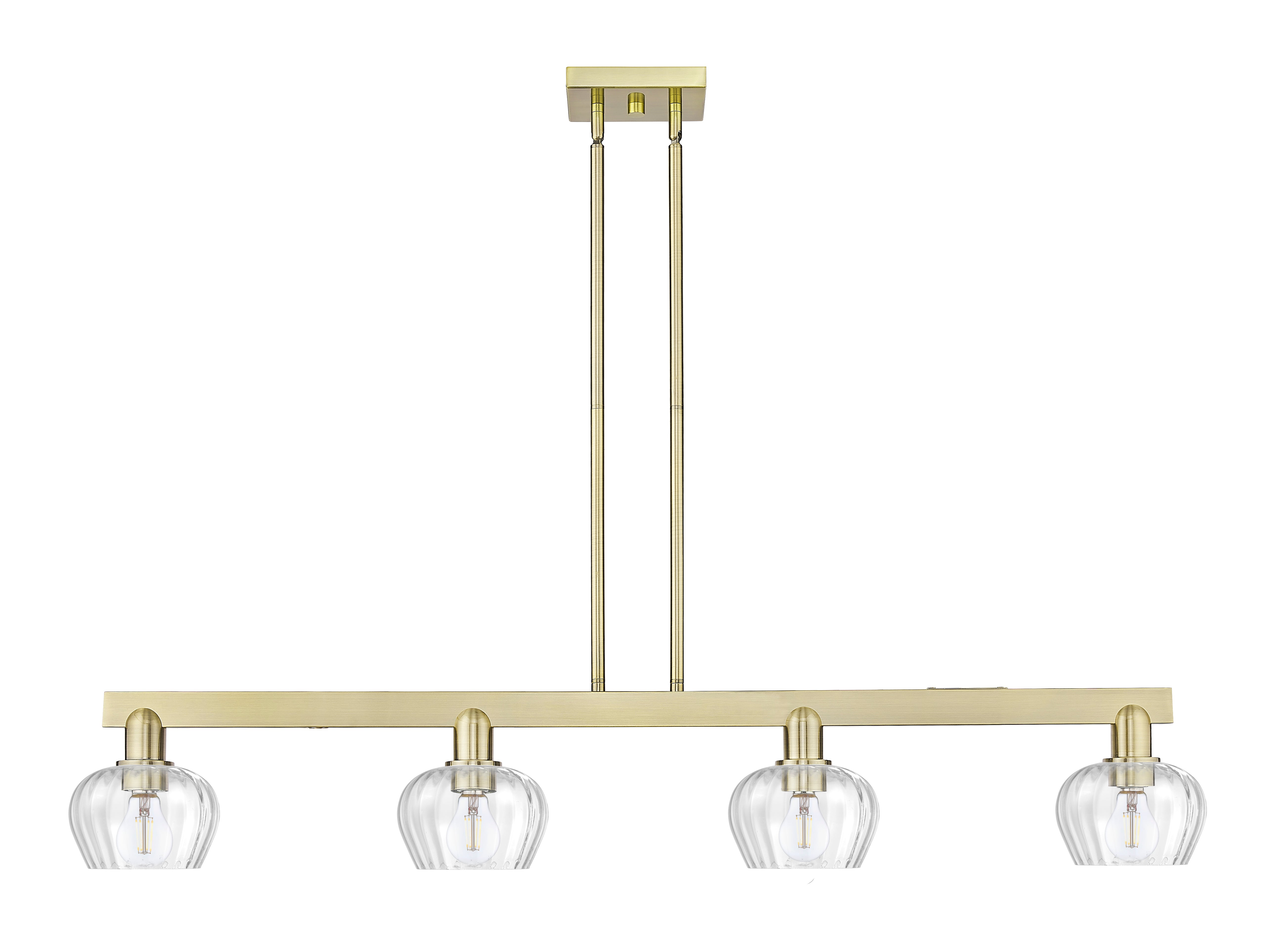 Arcadia Island Light Cast Brass Glass Steel