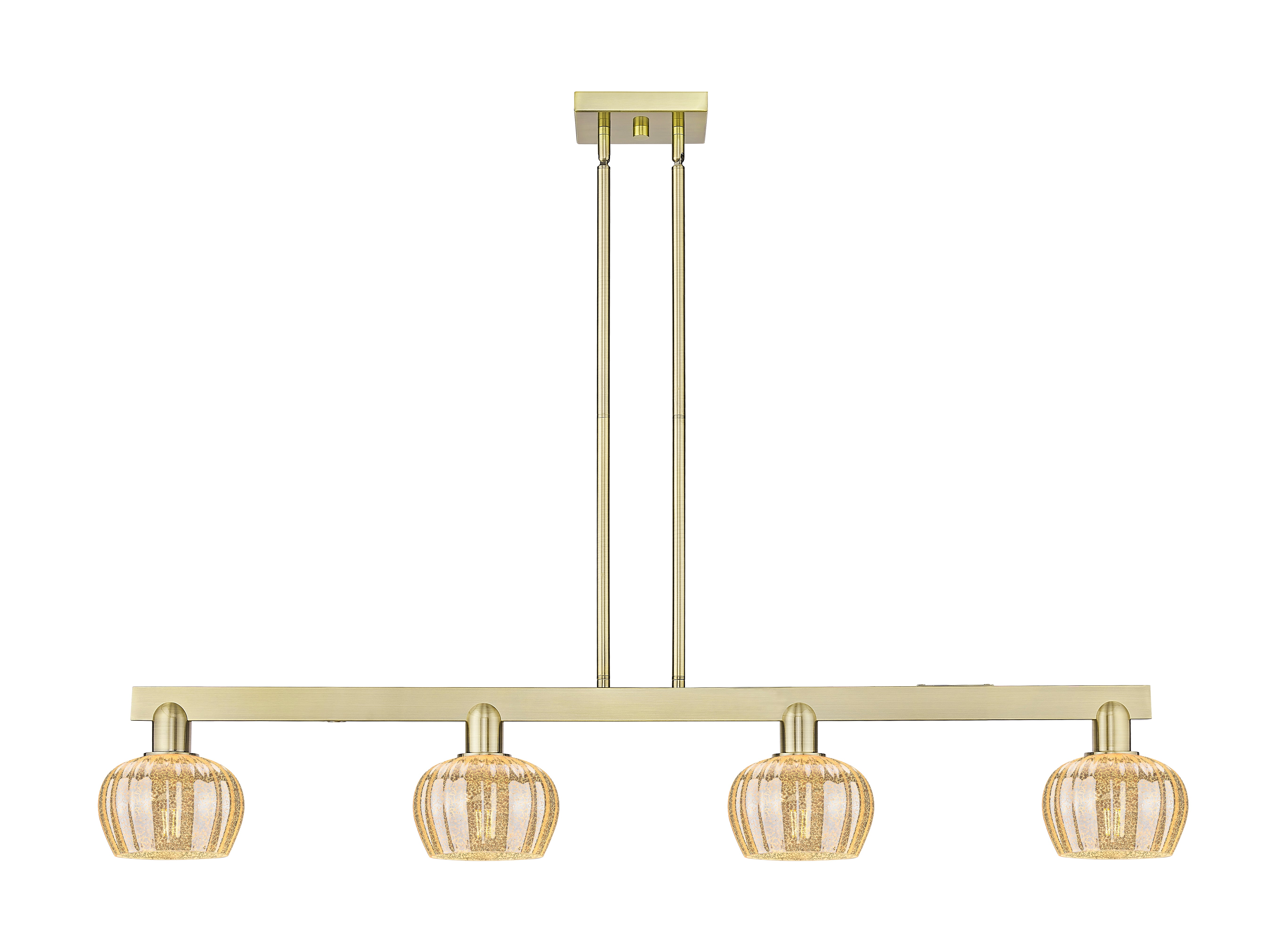 Arcadia Island Light Cast Brass Glass Steel