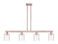 Cobbleskill 48-Inch 4-Light Stem-Hung Island Light 9.875-Inch High Sloped-Ceiling Compatible