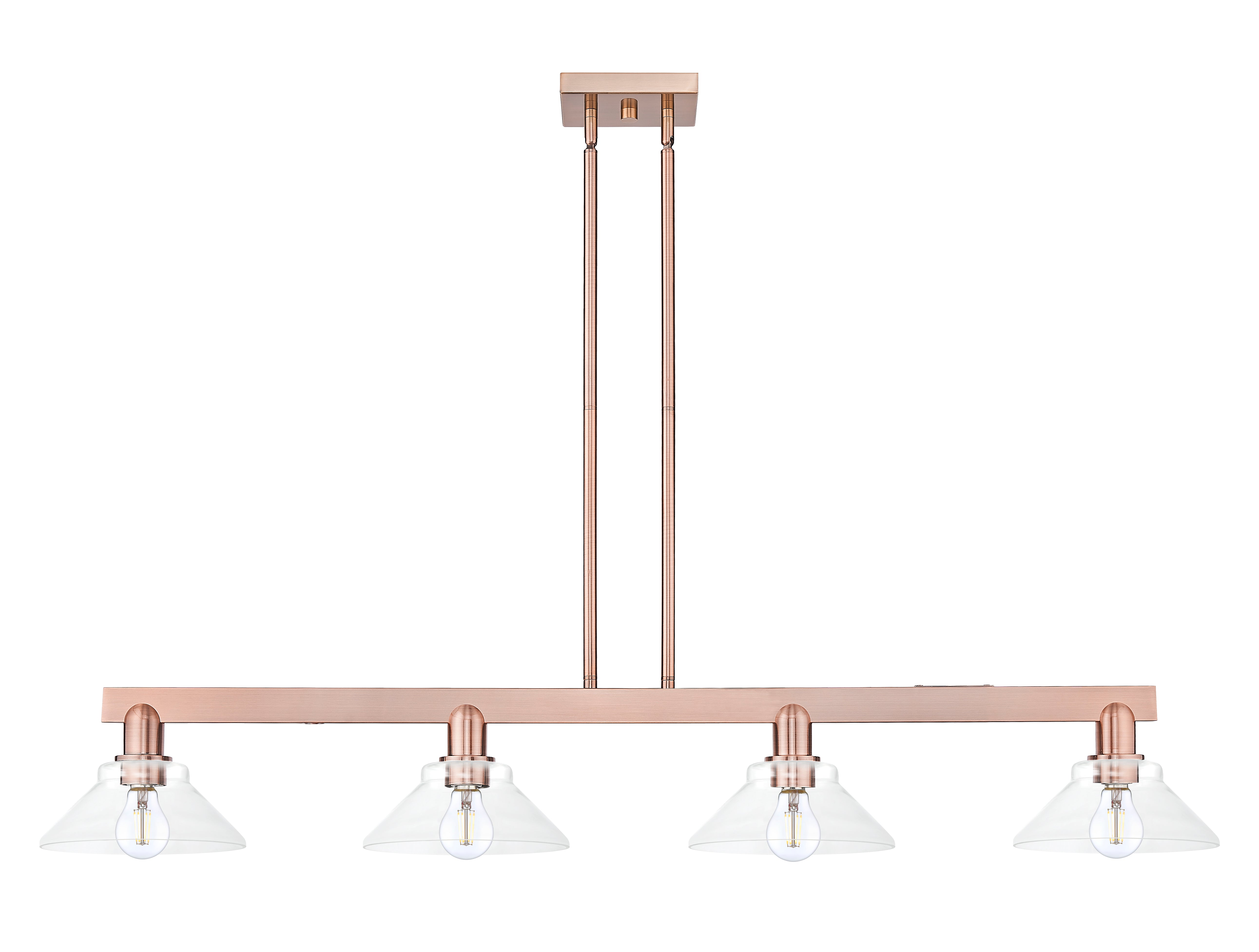 Arcadia Island Light Cast Brass Glass Steel