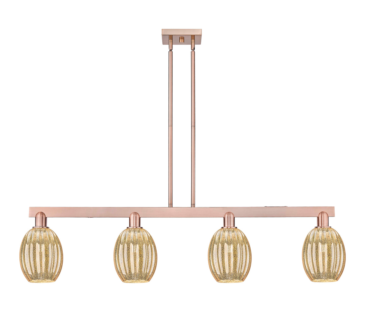 Preston Bulb 48-Inch 4-Light Stem-Hung Island Light 11.625-Inch High
