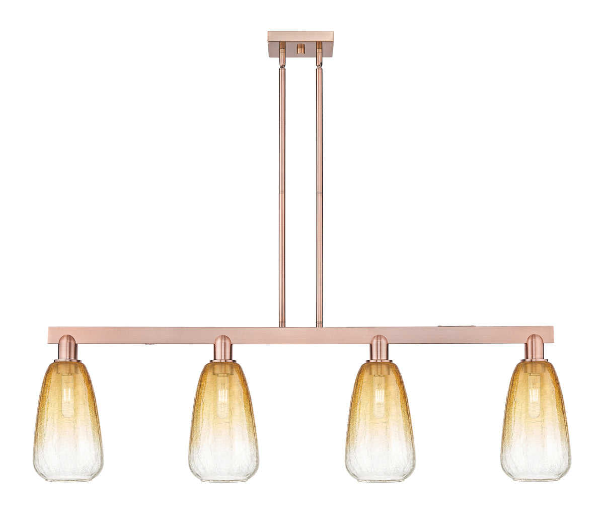 Brookhaven Almond 48-Inch 4-Light Stem-Hung Island Light 13.875-Inch High