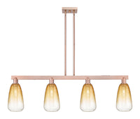 Brookhaven Almond 48-Inch 4-Light Stem-Hung Island Light 13.875-Inch High