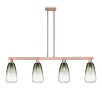 Brookhaven Almond 48-Inch 4-Light Stem-Hung Island Light 13.875-Inch High