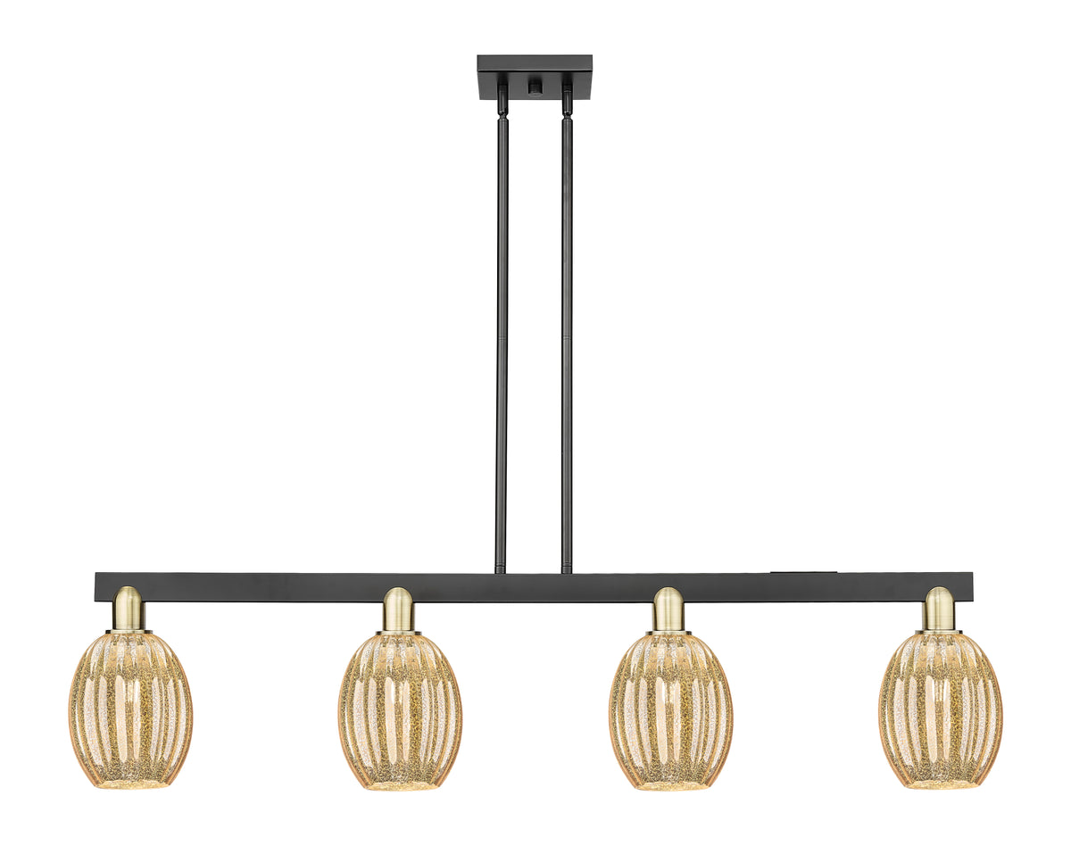 Preston Bulb 48-Inch 4-Light Stem-Hung Island Light 11.625-Inch High