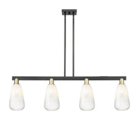 Brookhaven Almond 48-Inch 4-Light Stem-Hung Island Light 13.875-Inch High