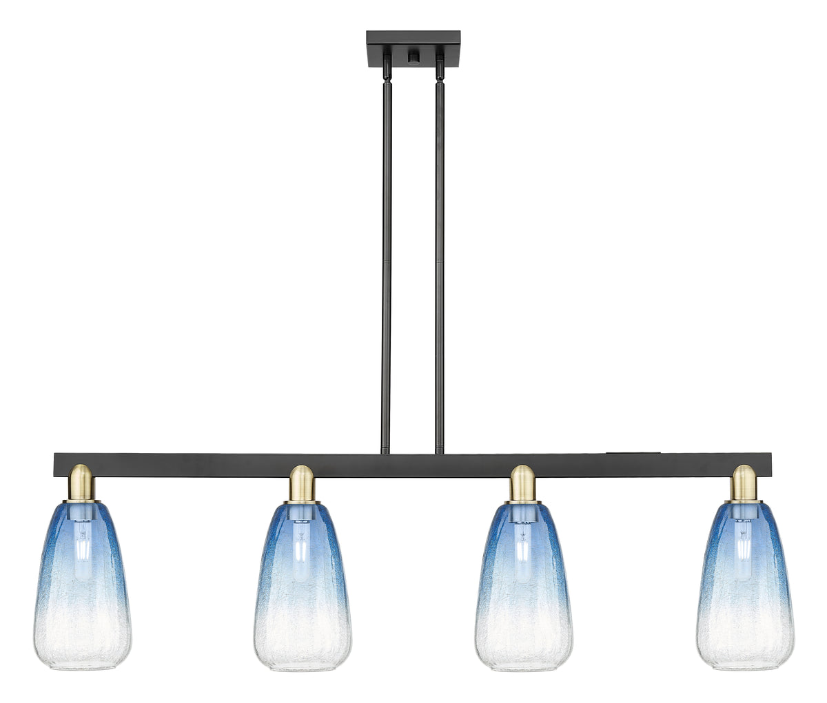 Brookhaven Almond 48-Inch 4-Light Stem-Hung Island Light 13.875-Inch High