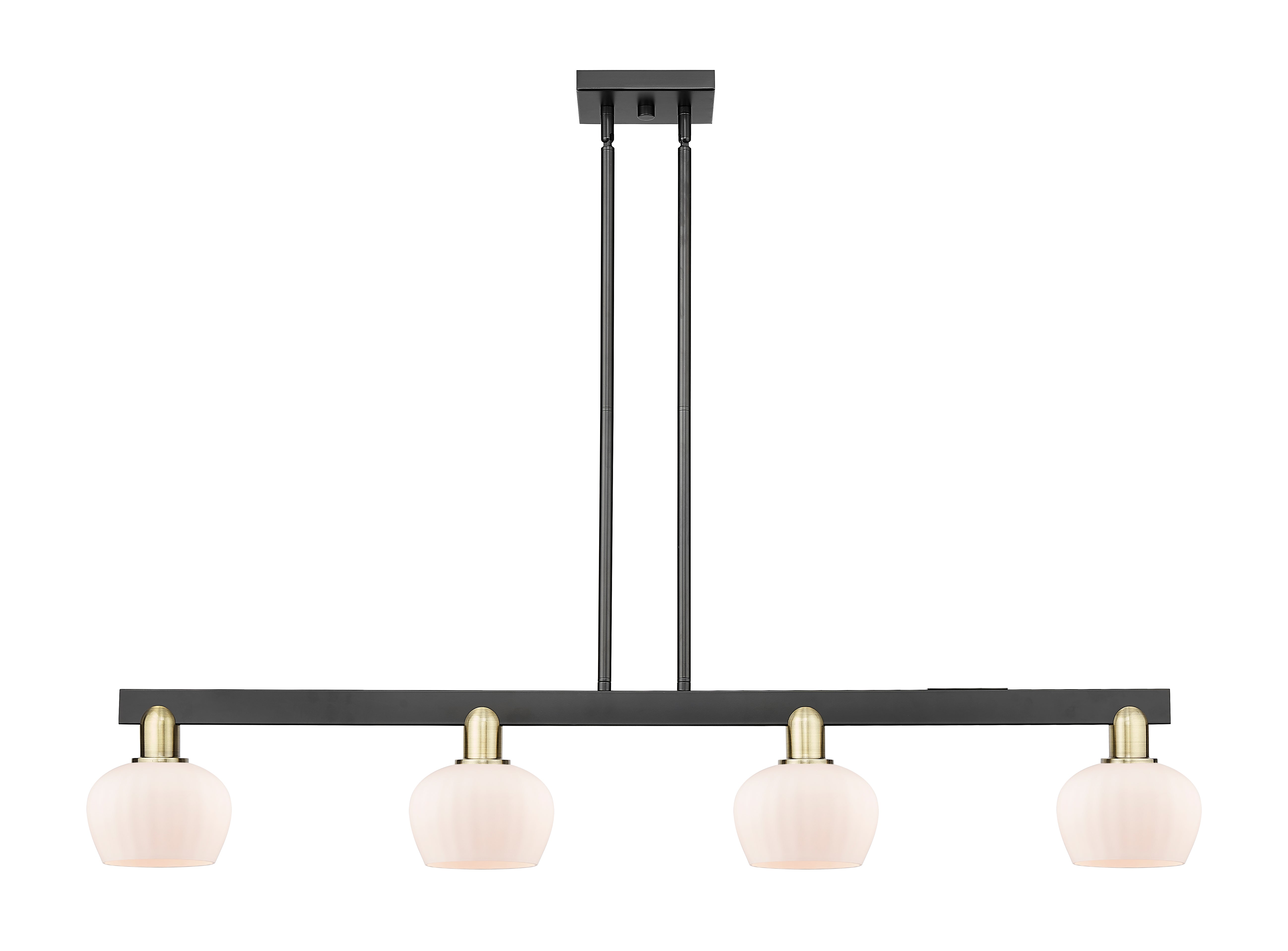 Arcadia Island Light Cast Brass Glass Steel