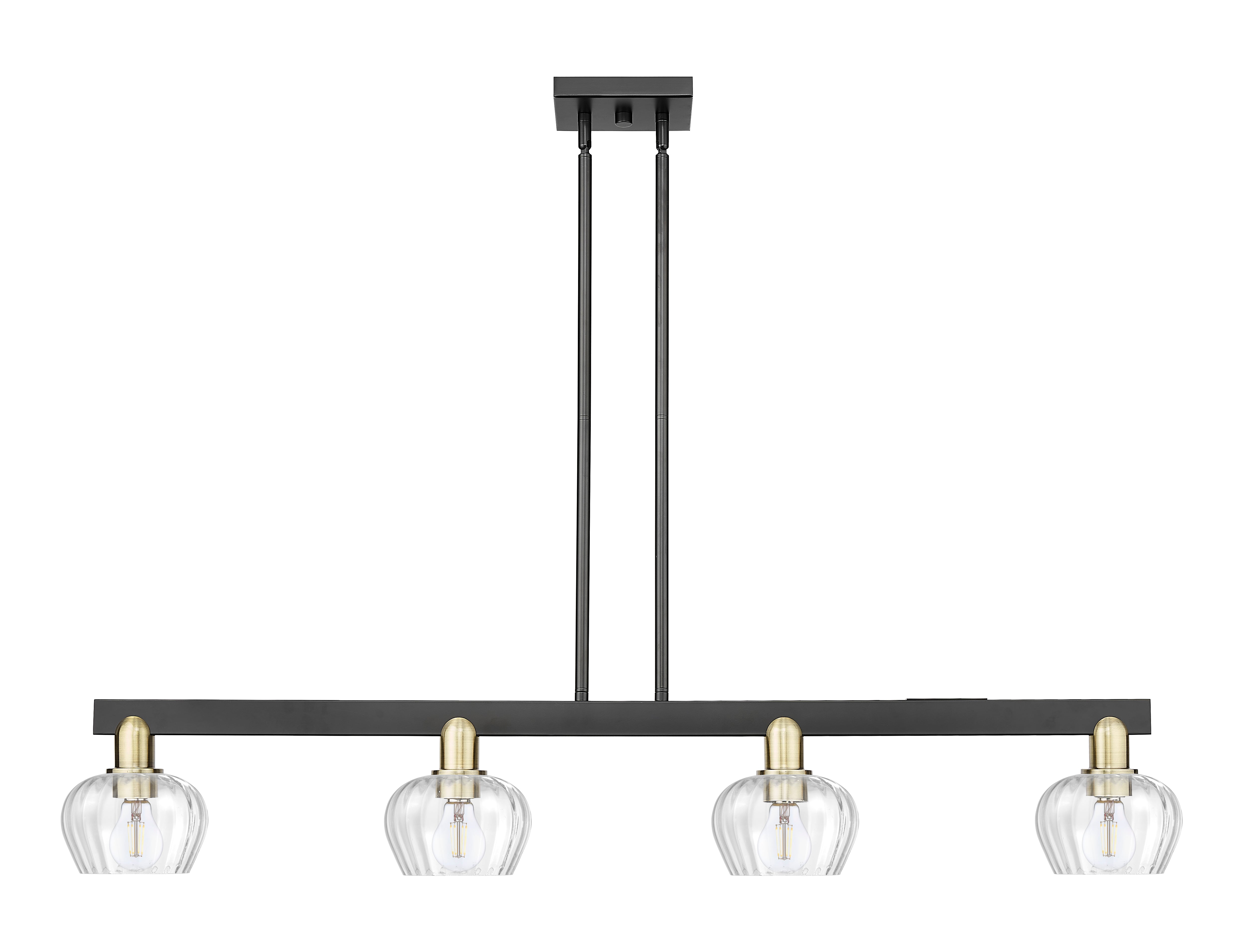 Arcadia Island Light Cast Brass Glass Steel