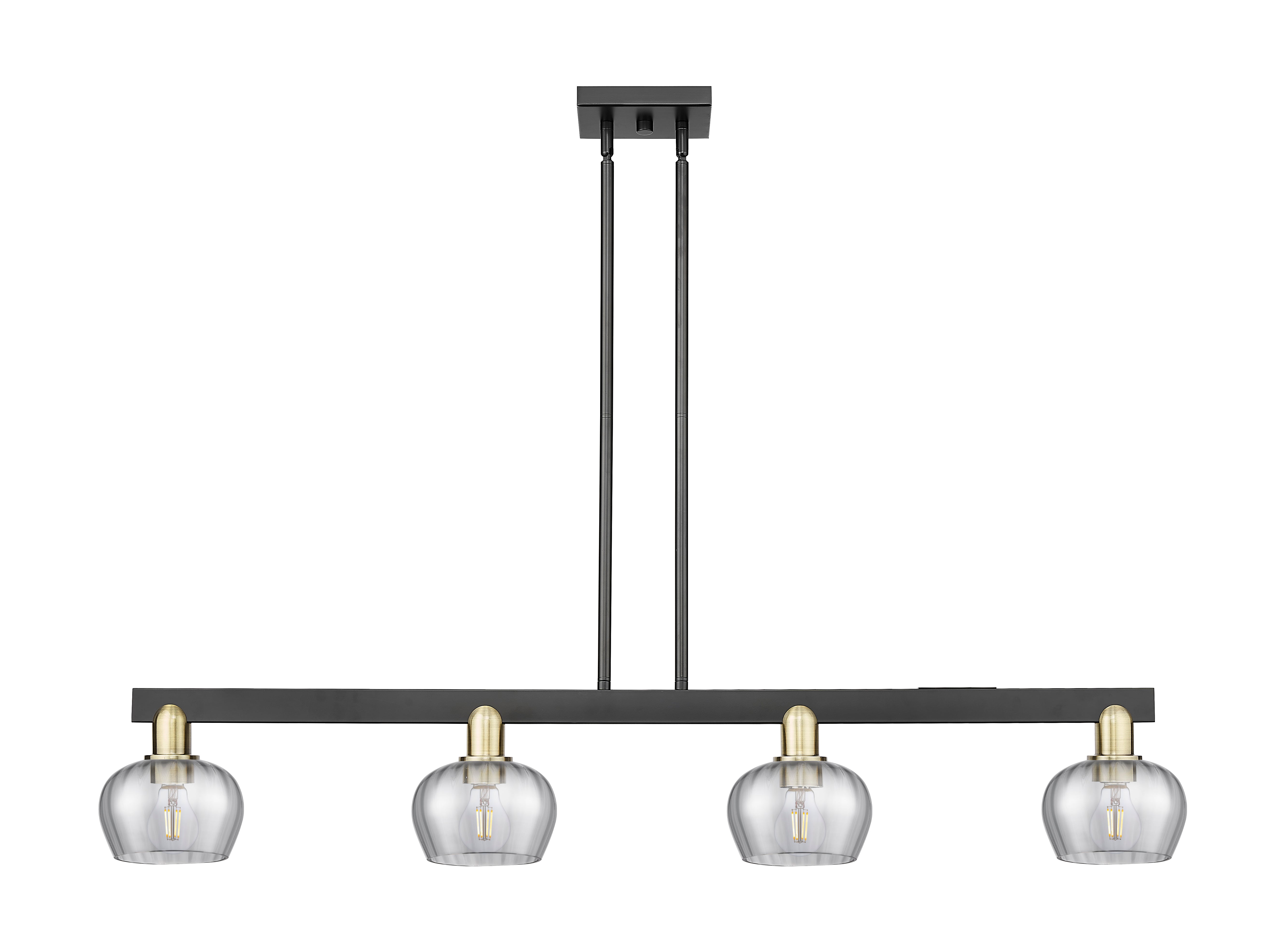 Arcadia Island Light Cast Brass Glass Steel