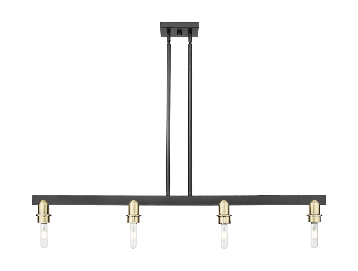 Preston Bulb 48-Inch 4-Light Stem-Hung Island Light 11.625-Inch High