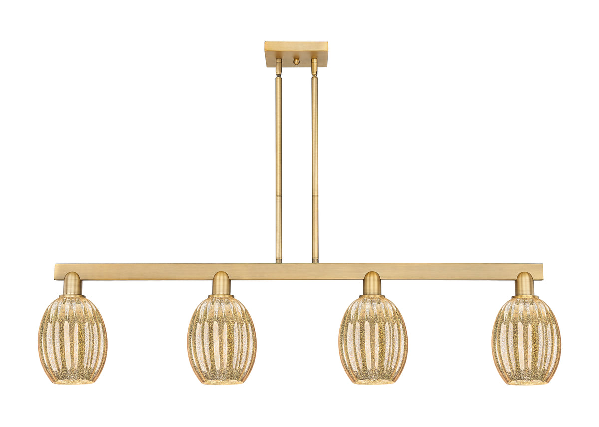 Preston Bulb 48-Inch 4-Light Stem-Hung Island Light 11.625-Inch High