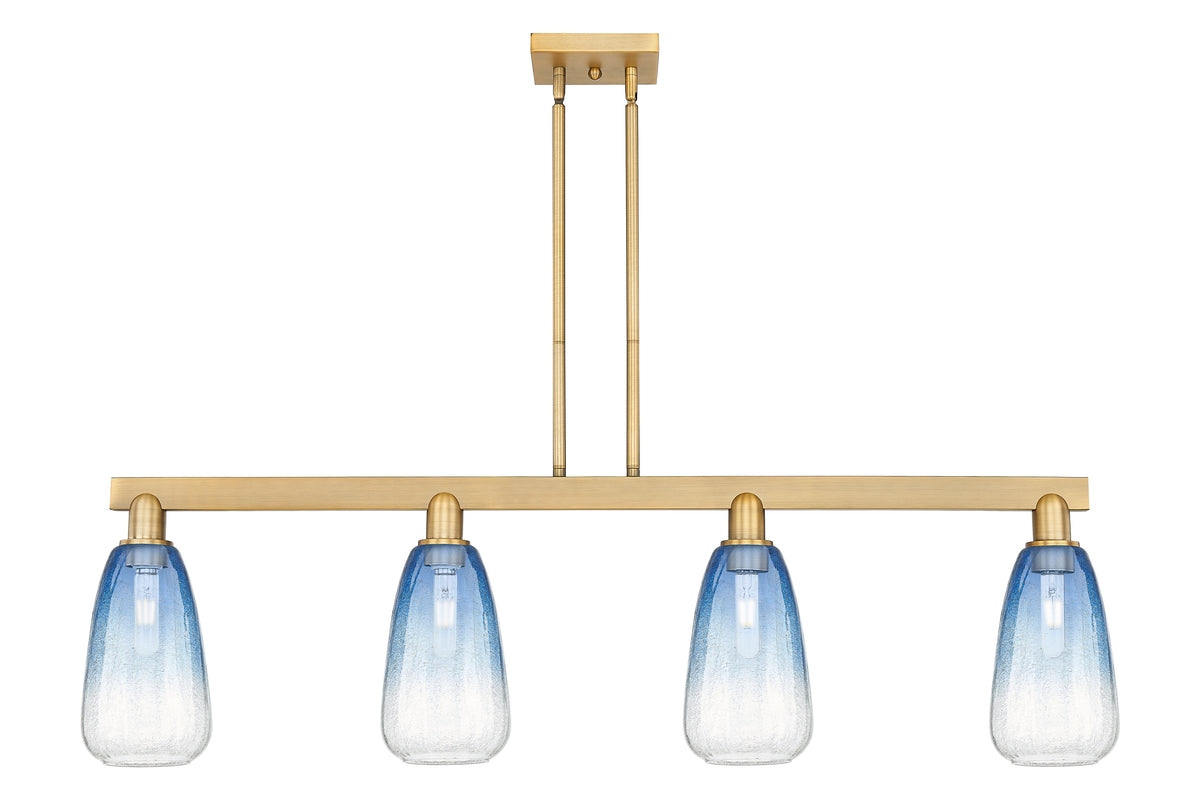 Brookhaven Almond 48-Inch 4-Light Stem-Hung Island Light 13.875-Inch High