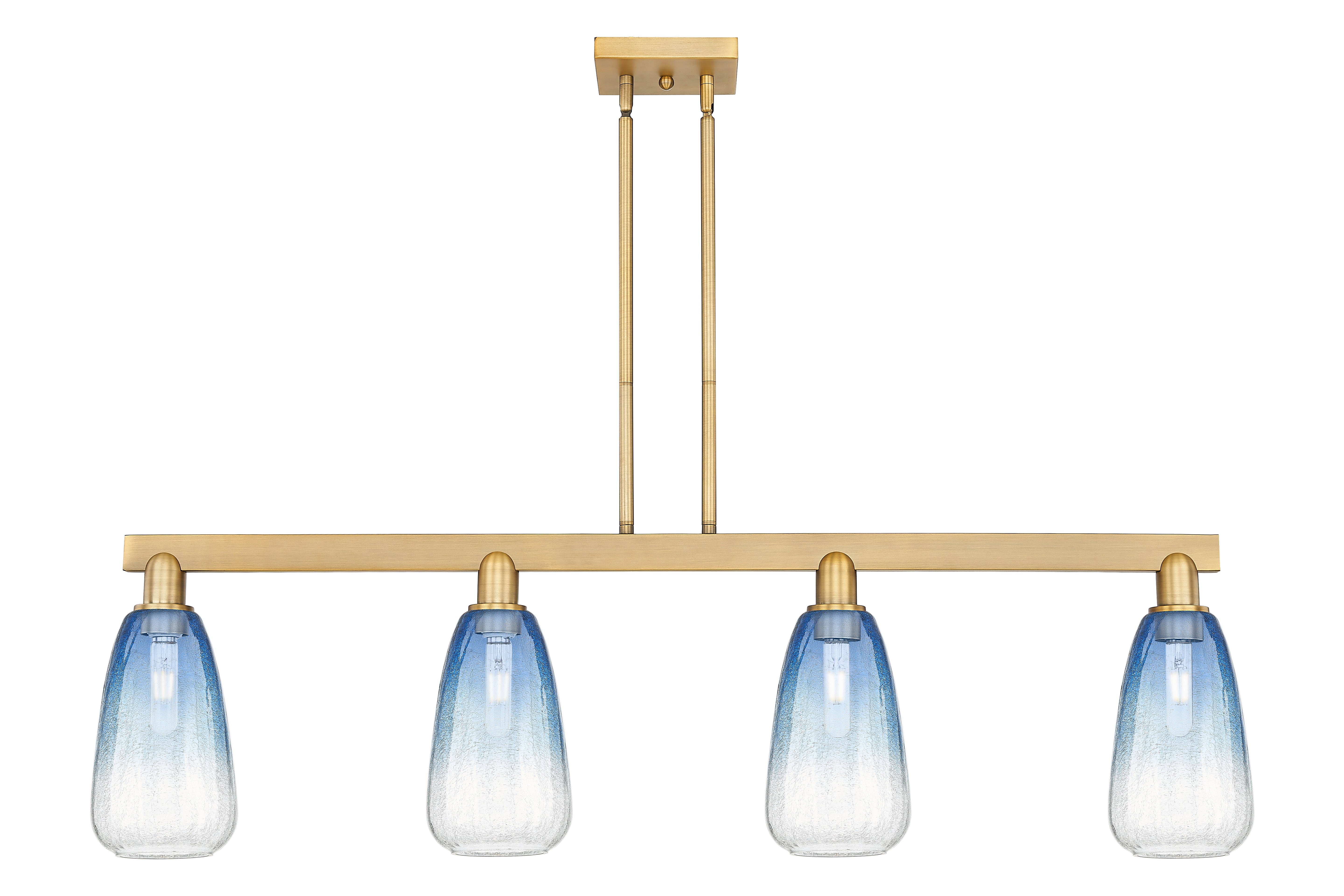 Arcadia Island Light Glass Brass Steel