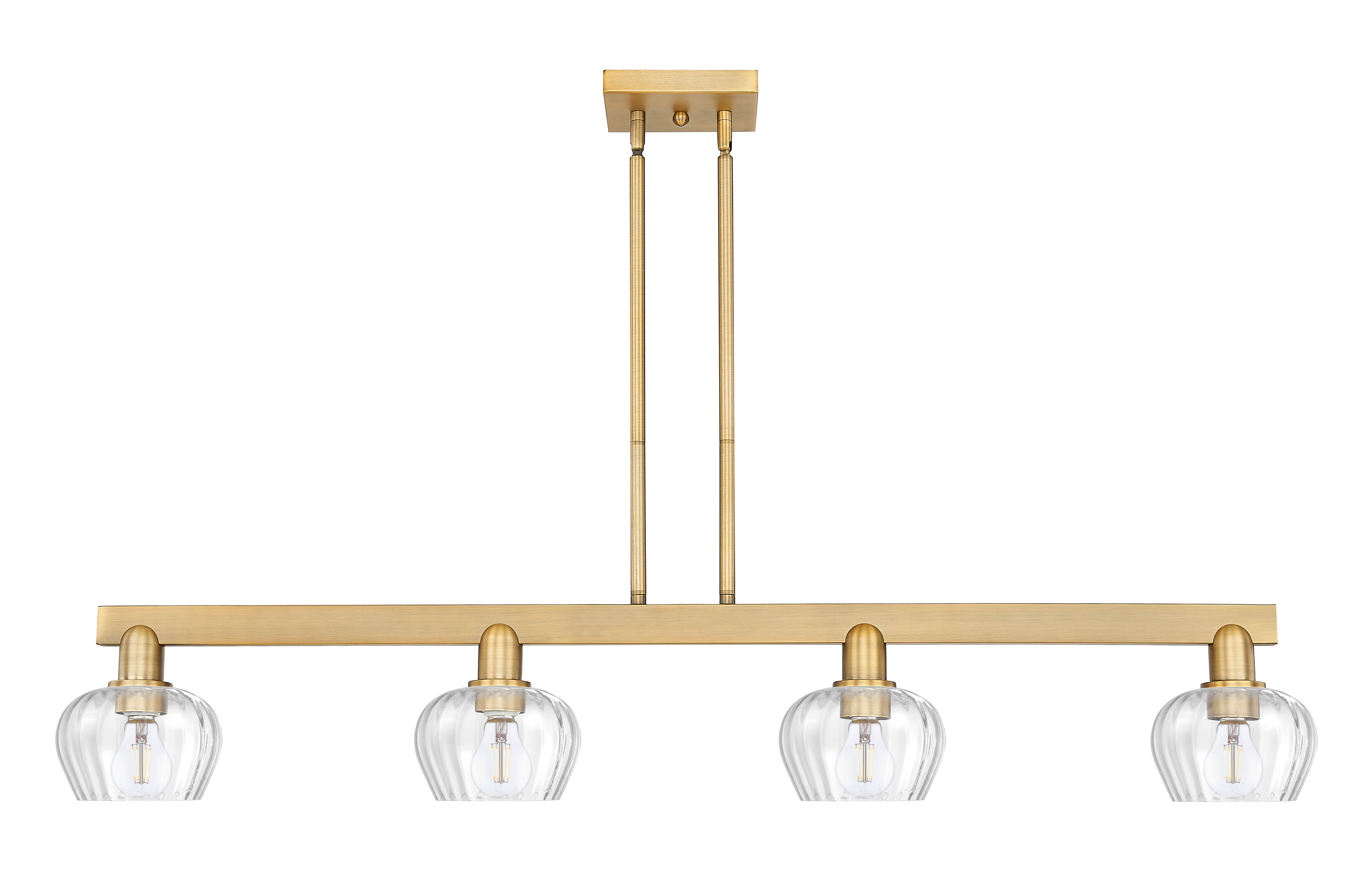 Arcadia Island Light Cast Brass Glass Steel