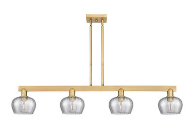 Arcadia Island Light Cast Brass Glass Steel