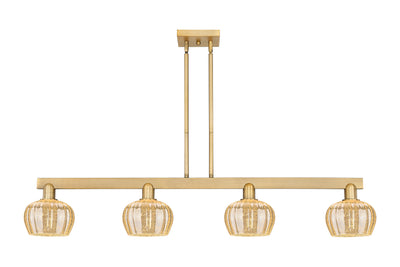 Arcadia Island Light Cast Brass Glass Steel