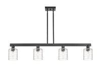 Cobbleskill 48-Inch 4-Light Stem-Hung Island Light 9.875-Inch High Sloped-Ceiling Compatible