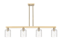 Cobbleskill 48-Inch 4-Light Stem-Hung Island Light 9.875-Inch High Sloped-Ceiling Compatible