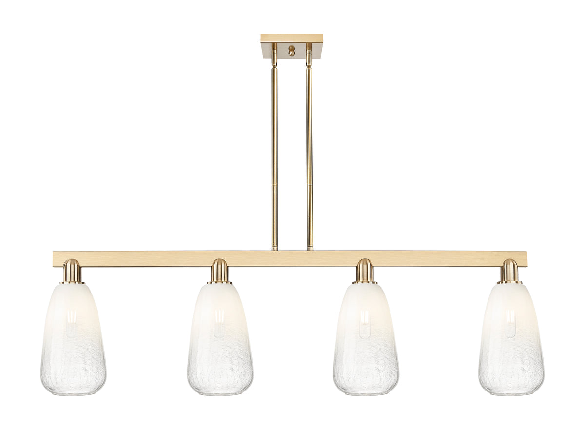 Brookhaven Almond 48-Inch 4-Light Stem-Hung Island Light 13.875-Inch High