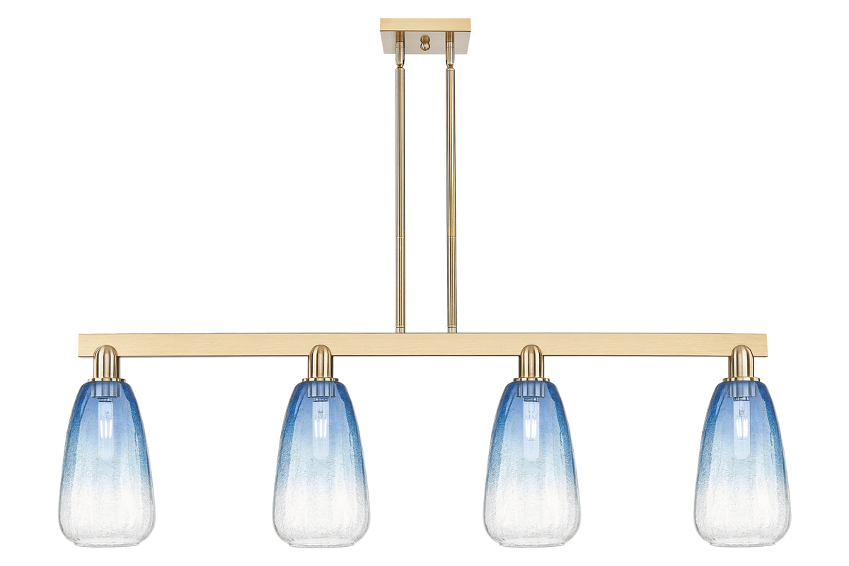 Brookhaven Almond 48-Inch 4-Light Stem-Hung Island Light 13.875-Inch High