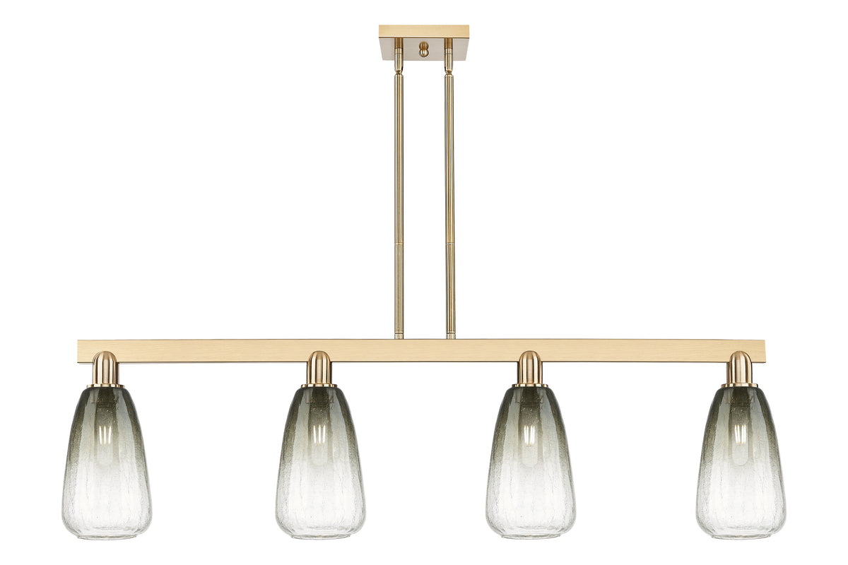 Brookhaven Almond 48-Inch 4-Light Stem-Hung Island Light 13.875-Inch High